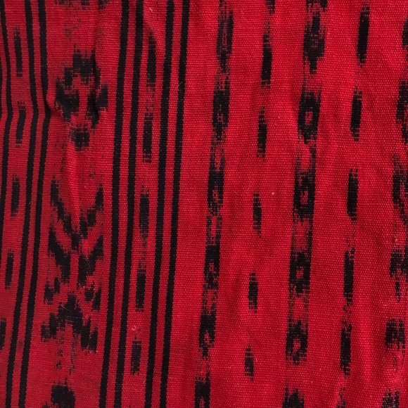 Vintage Handwoven Mexican Cotton Wrap - Picture 2 of 4